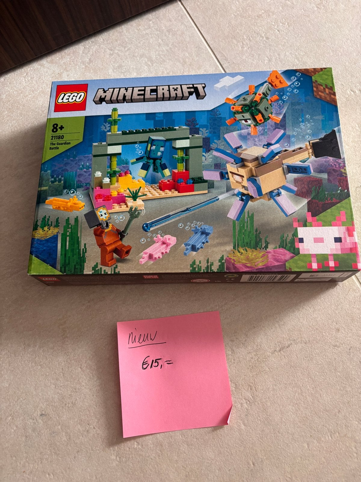 Nieuwe LEGO Minecraft The Guardian Battle (21180), Ophalen, Minecraft, Lego, Nieuw