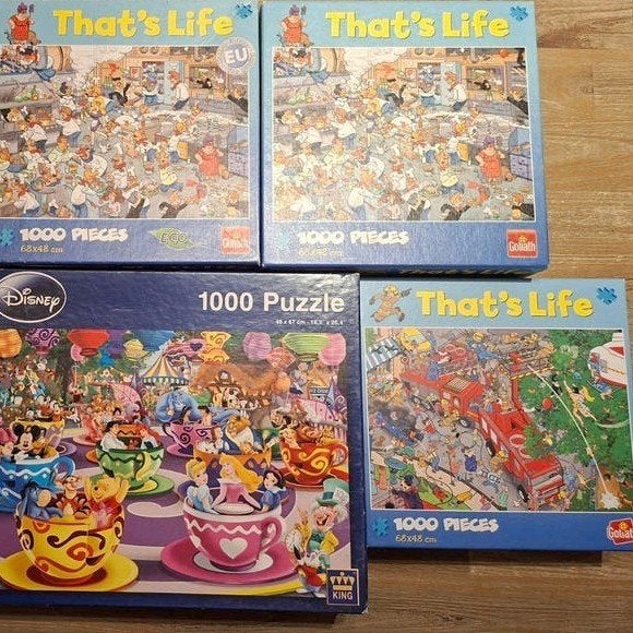 Leuke puzzels en spelletjes - Doe een bod!, Ophalen of Verzenden, 500 t/m 1500 stukjes, Zo goed als nieuw, Legpuzzel