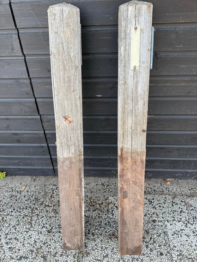 Hardhouten straatpalen / trottoirpalen 15x15 cm, Tuin en Terras, Palen, Balken en Planken, Ophalen, Gebruikt, Palen, Hardhout