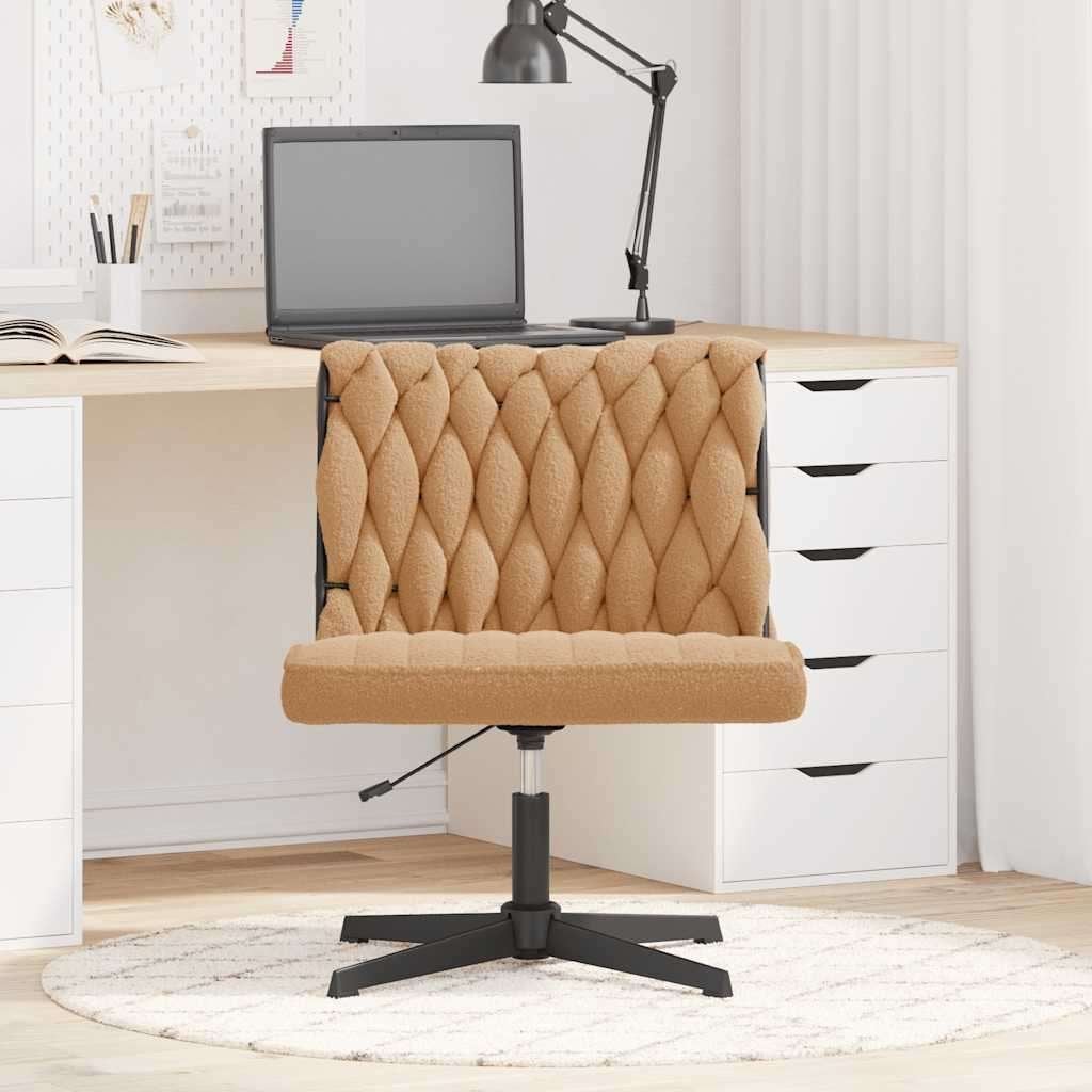 Bureaustoel beige wolachtige stof verstelbaar, Verzenden, Nieuw, Beige