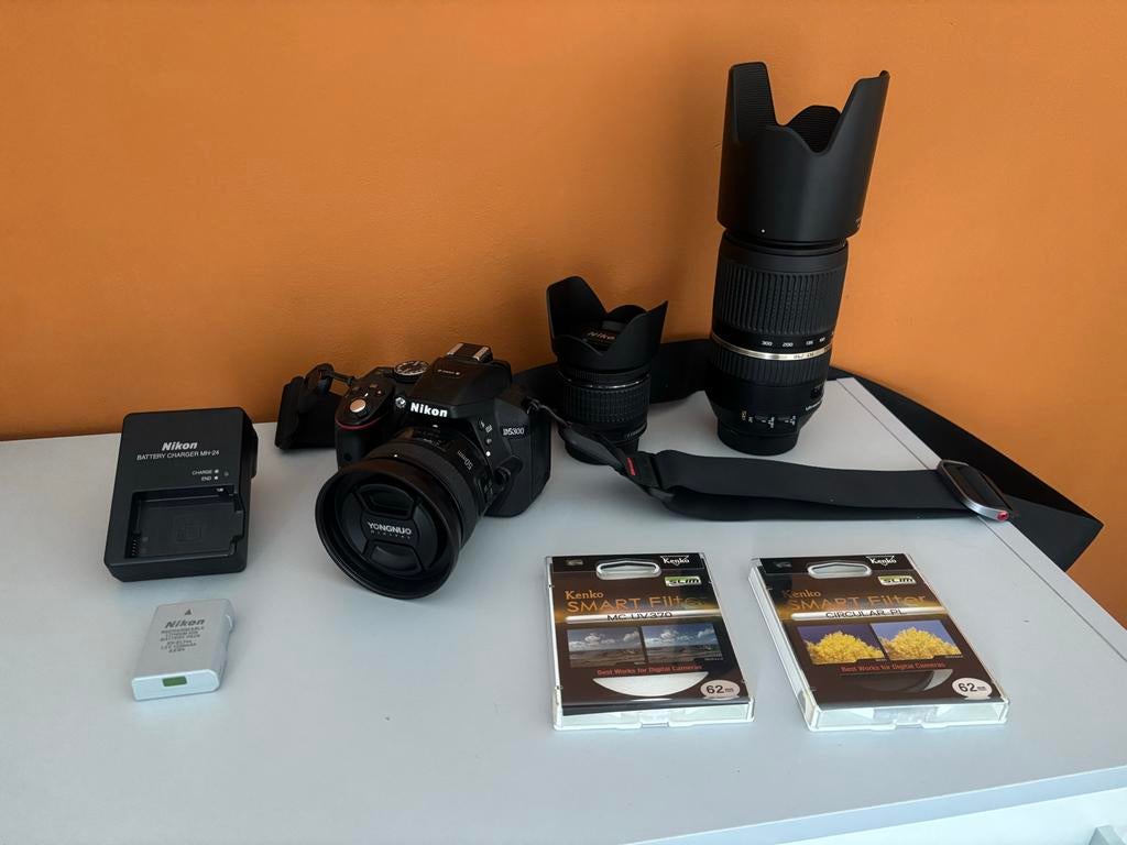 Nikon D5300 DSLR met 3 lenzen: compleet pakket!, Ophalen, Gebruikt, Spiegelreflex, Nikon