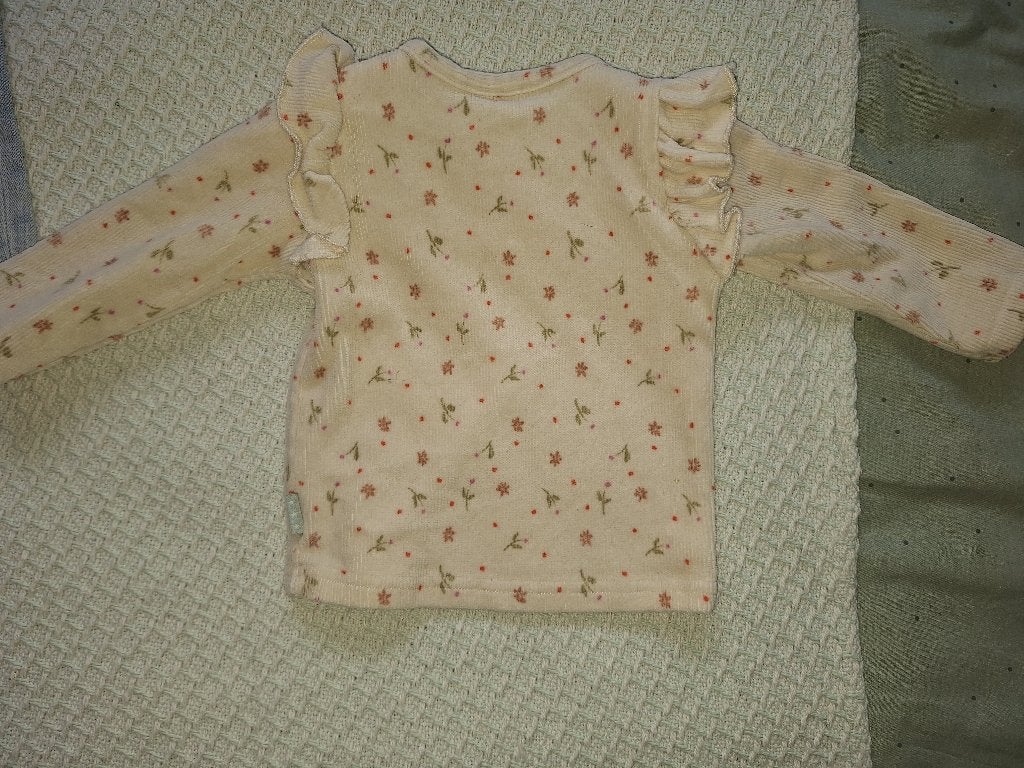 truitje hema stof velours mt.62 izgs, Kinderen en Baby's, Babykleding | Maat 62, Ophalen of Verzenden, Zo goed als nieuw, Hema