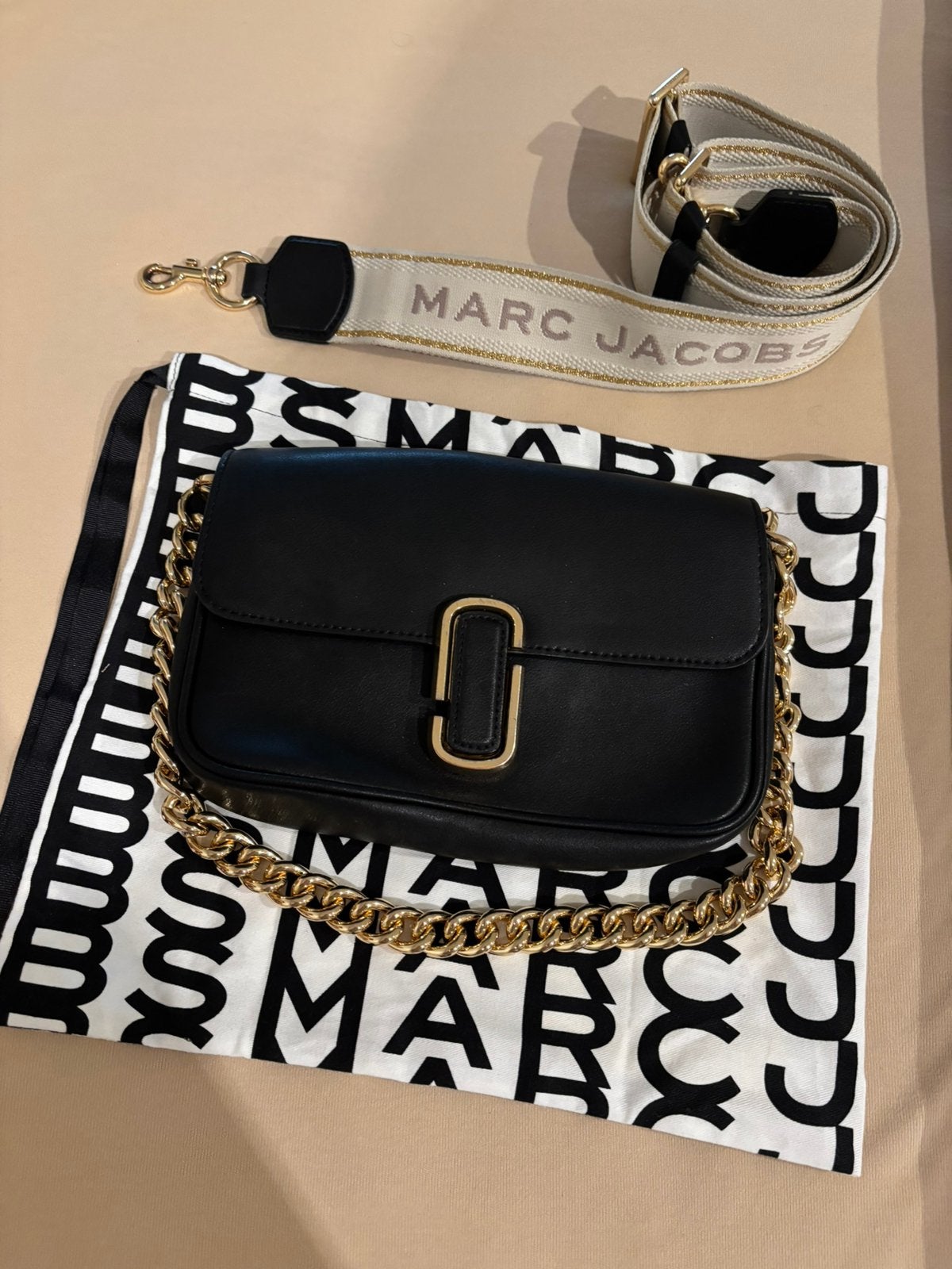 Marc Jacobs tas, Ophalen of Verzenden, Zo goed als nieuw, Zwart, Schoudertasje