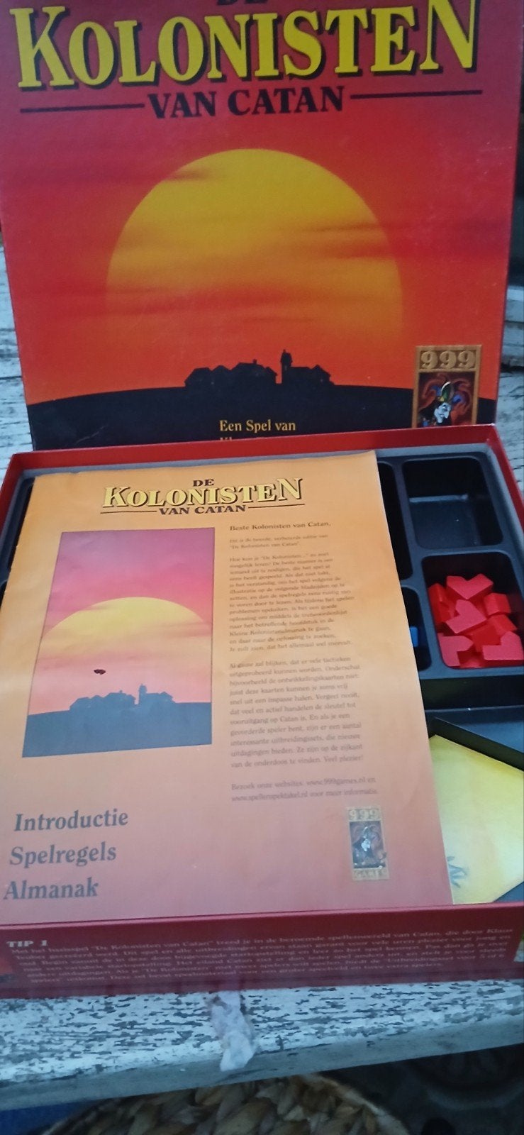 De Kolonisten van Catan - originele houten uitvoering  ZGAN, Een of twee spelers, Ophalen of Verzenden, Zo goed als nieuw, 999 Games