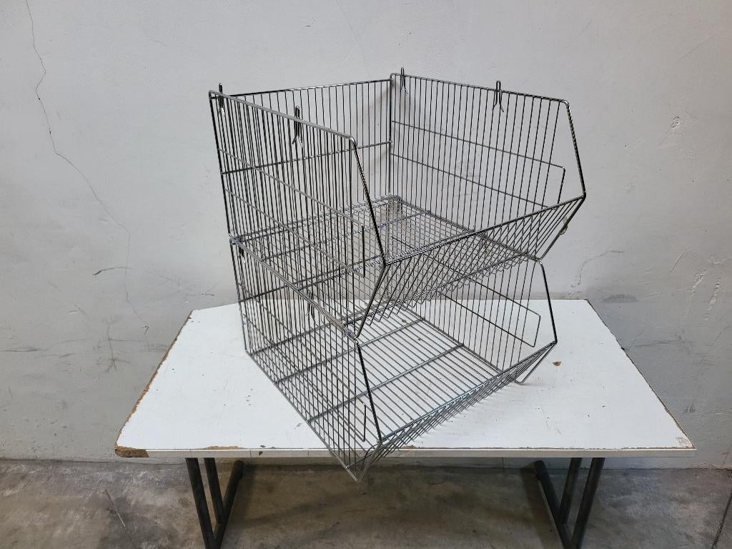 Stapelmand van draadstaal - 580x480 H330 mm (3 Stuks), Ophalen, Overige materialen, Mand, Zo goed als nieuw