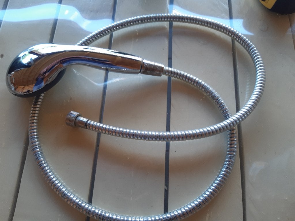 Nette grohe Douchekop met slang, Ophalen, Zo goed als nieuw, Chroom, Douche