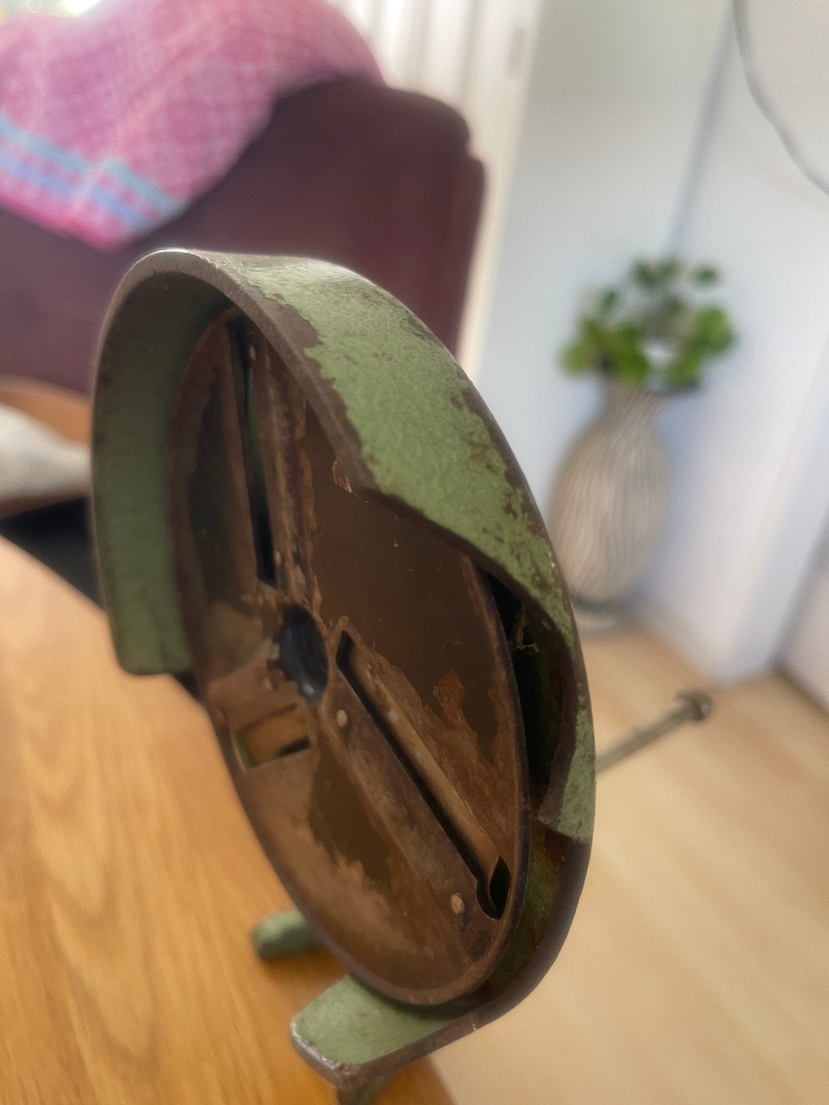 Vintage Groentesnijder - Groen Metaal, Ophalen of Verzenden