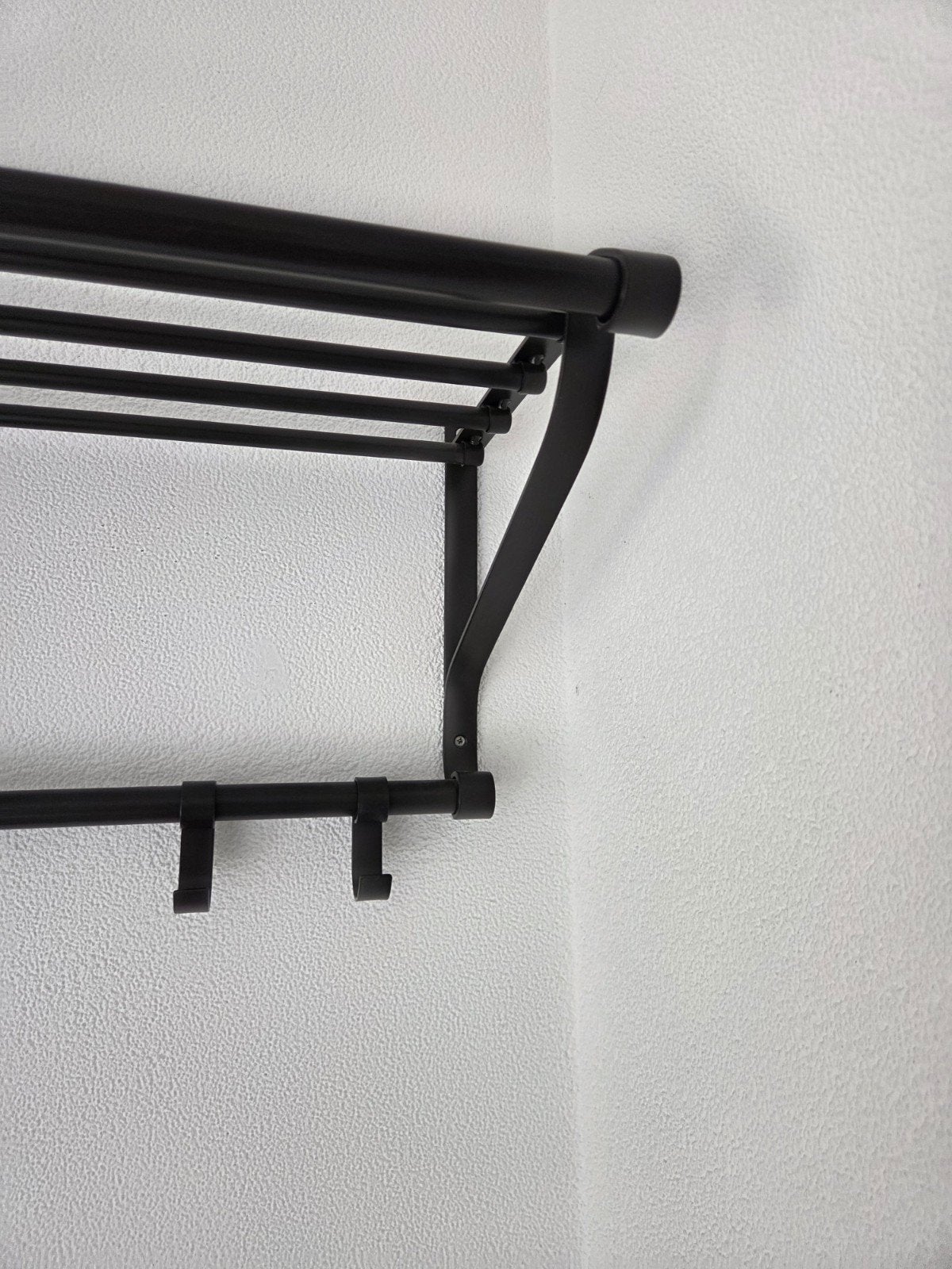 Zwarte wandkapstok 80 cm breed, Gebruikt, Minder dan 100 cm, Metaal, Ophalen