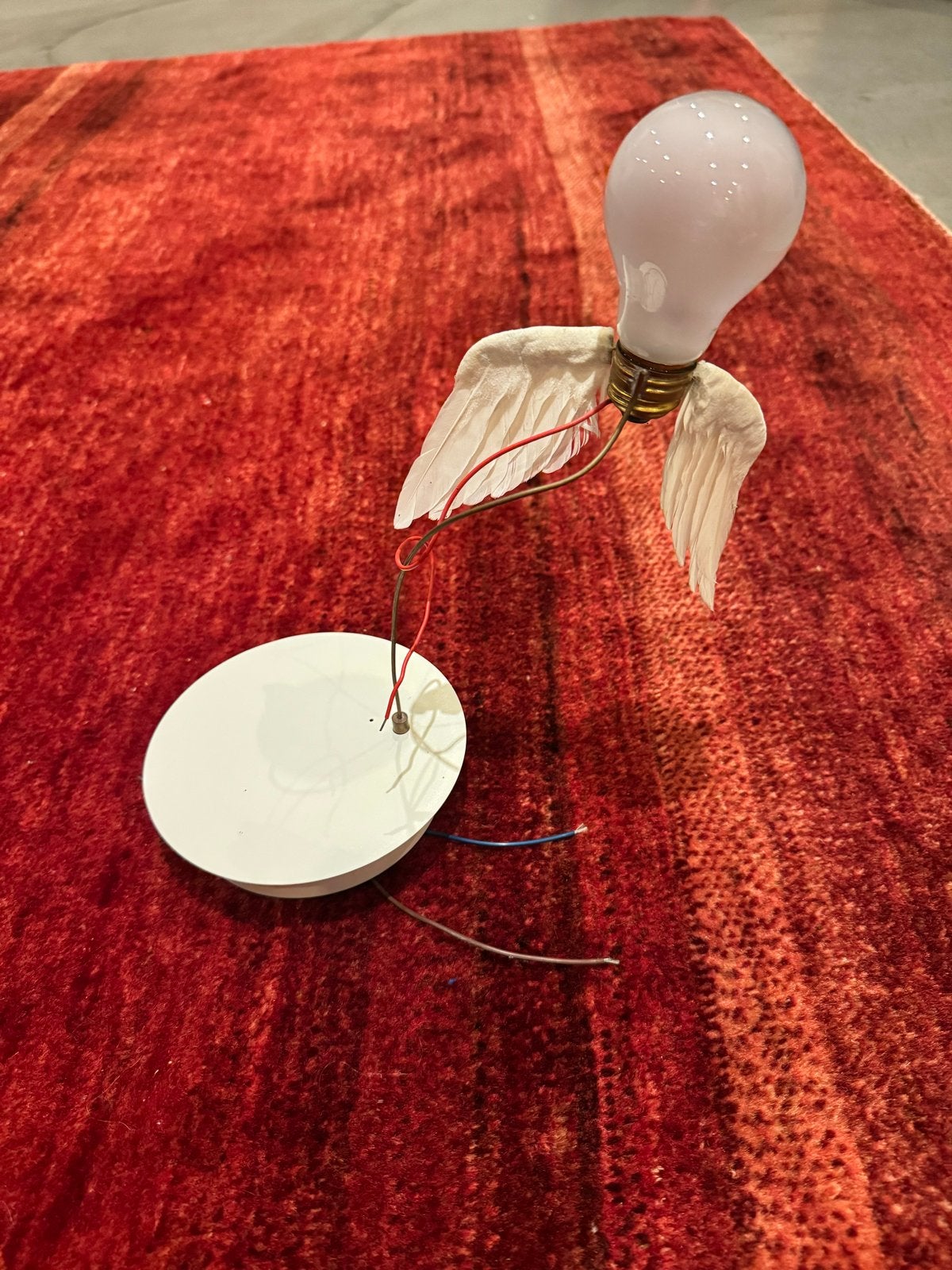 Ingo Maurer Lucellino NT Vleugellamp E27, Wit, Overige merken, Gebruikt, Glas