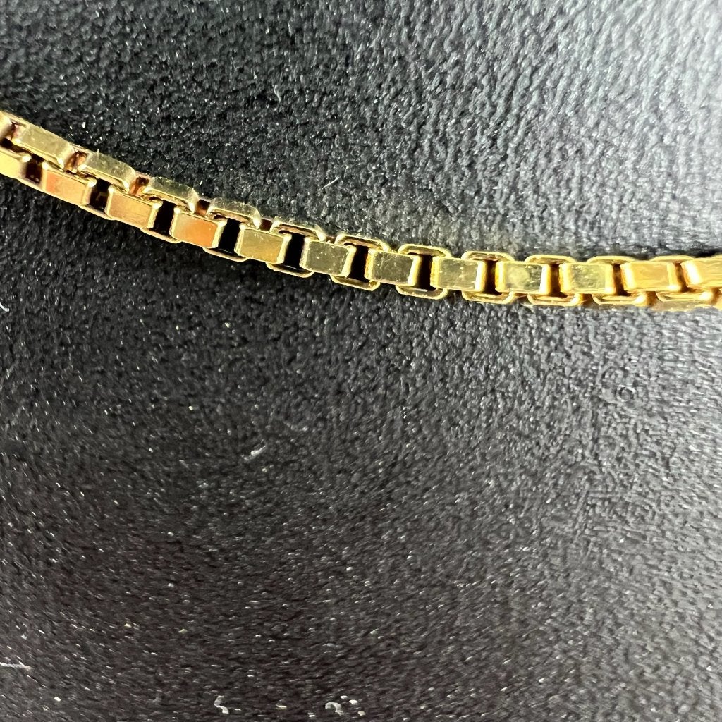Gouden Ketting | 14k | 6,42g | venetiaan | 46cm | 411928, Sieraden, Tassen en Uiterlijk, Kettingen, Ophalen of Verzenden, Gebruikt