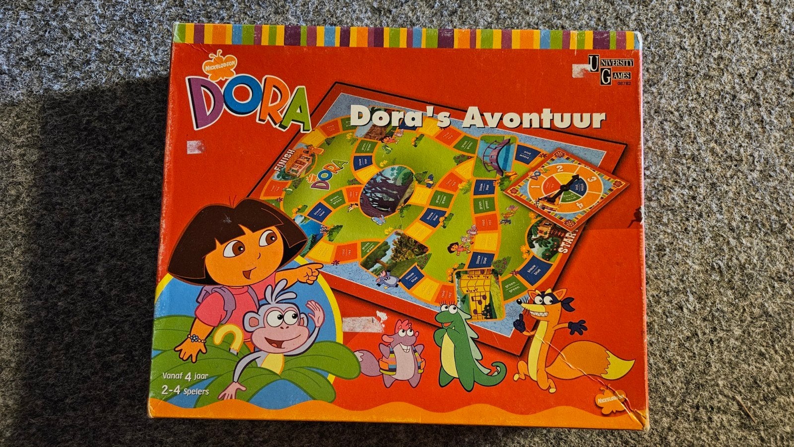 Spel Dora's Avontuur, Hobby en Vrije tijd, Gezelschapsspellen | Bordspellen, Drie of vier spelers, Ophalen of Verzenden, Gebruikt