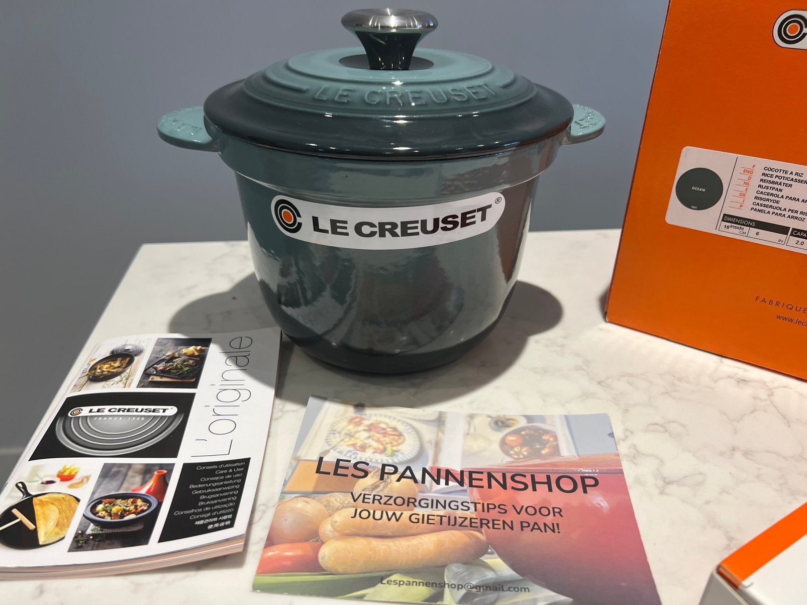 Le Creuset Every (Rijstkook) pan 18 cm Ocean, Gietijzer, Geschikt voor inductie, Nieuw, Le Creuset