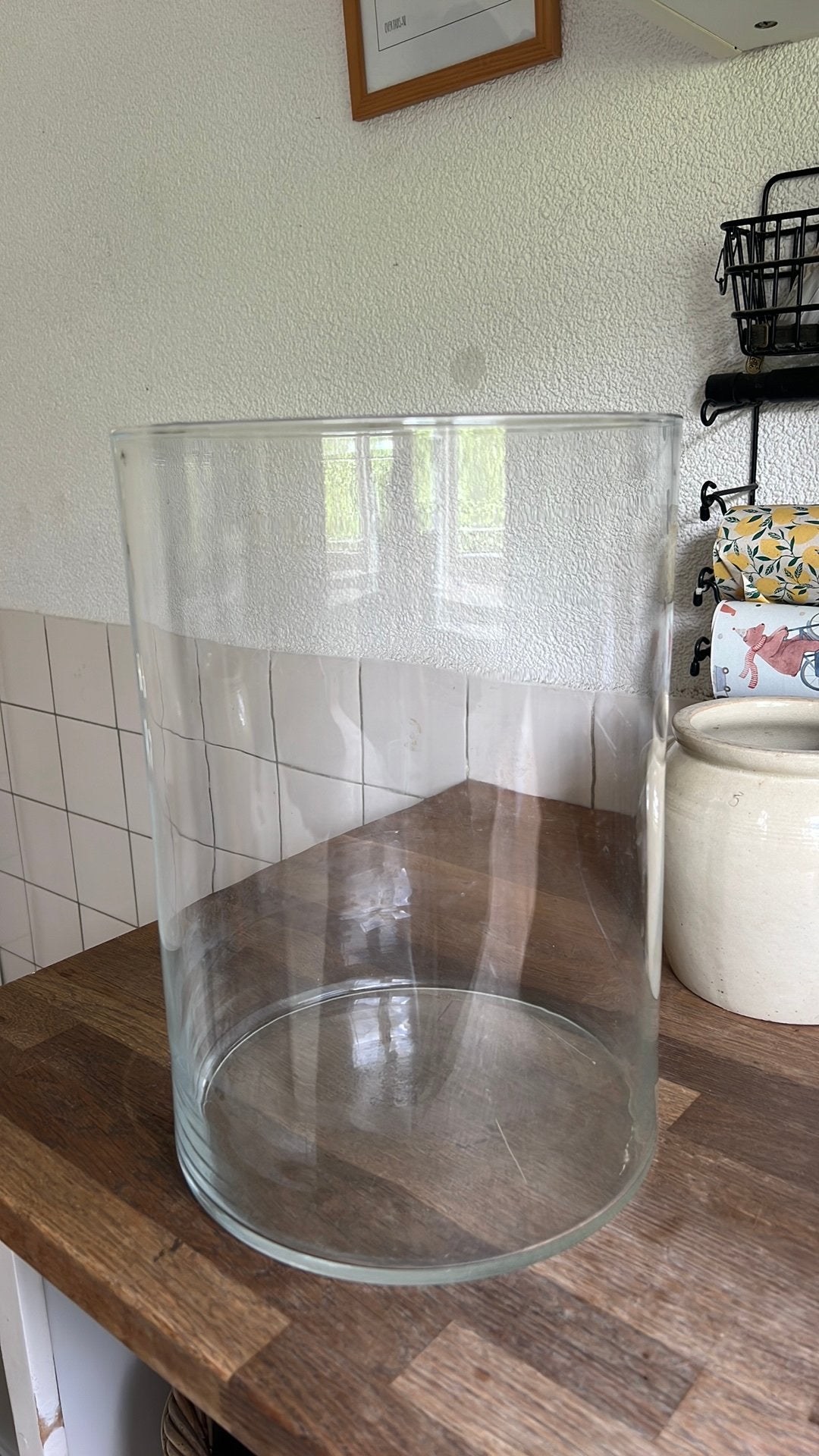 Leuke grote vaas 35 cm, Ophalen, Zo goed als nieuw