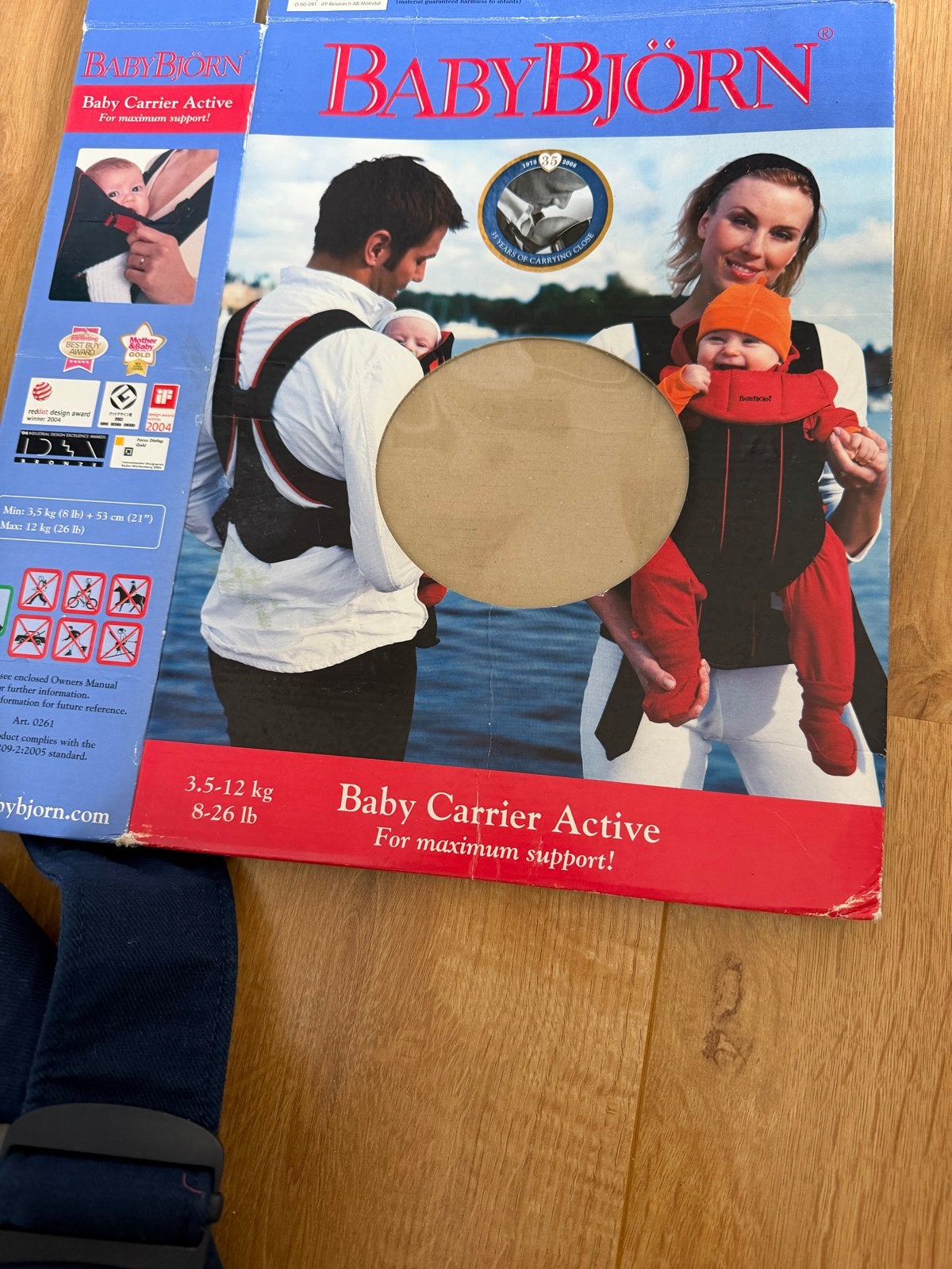 BabyBjörn Draagzak Active - Comfortabel en Ergonomisch, Ophalen, Buik of Rug, Zo goed als nieuw, Baby Björn