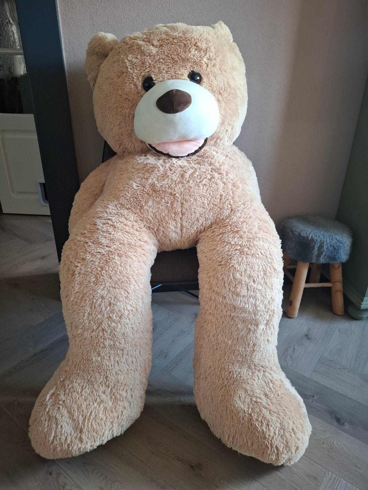 Grote knuffelbeer 160cm, Ophalen, Beer, Zo goed als nieuw, Bruin