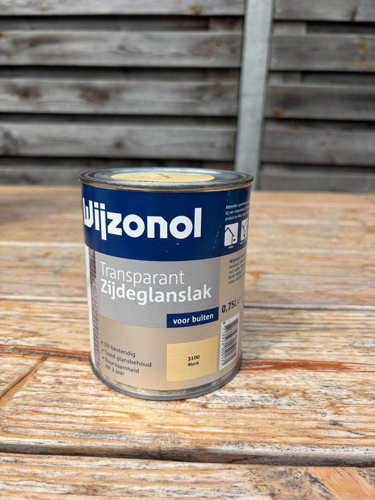 Wijzonol Transparant Zijdeglanslak 0.75L - 3100 Blank, Doe-het-zelf en Verbouw, Verf, Beits en Lak, Ophalen, Overige kleuren, Nieuw