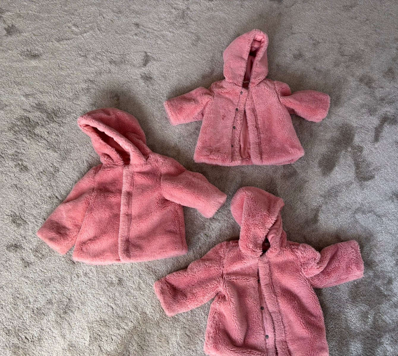 Bontjas fluffy Hema roze 3 stuks maat 74, 80, 86, Ophalen of Verzenden, Zo goed als nieuw, Meisje, Nacht- of Onderkleding
