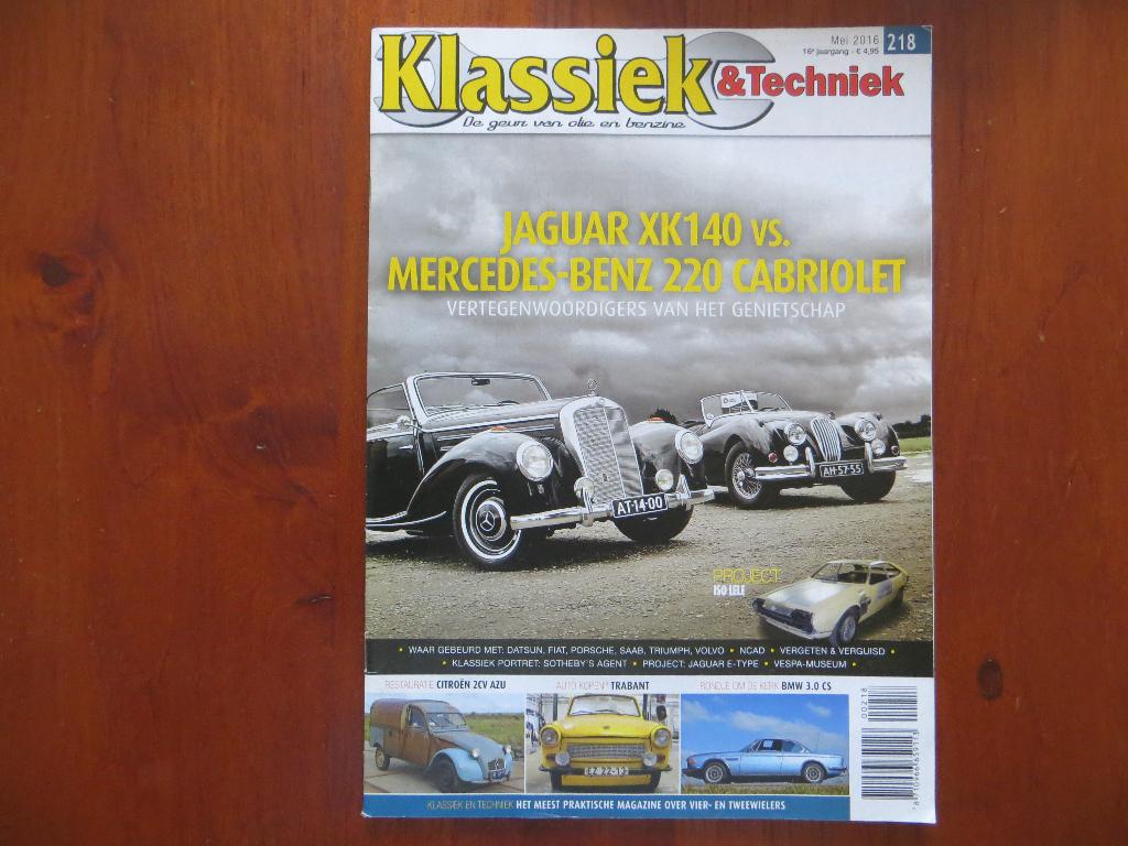 Klassiek & Techniek 218 Jaguar XK140, Mercedes-Benz 220 Cabr, Boeken, Auto's | Folders en Tijdschriften, Ophalen of Verzenden