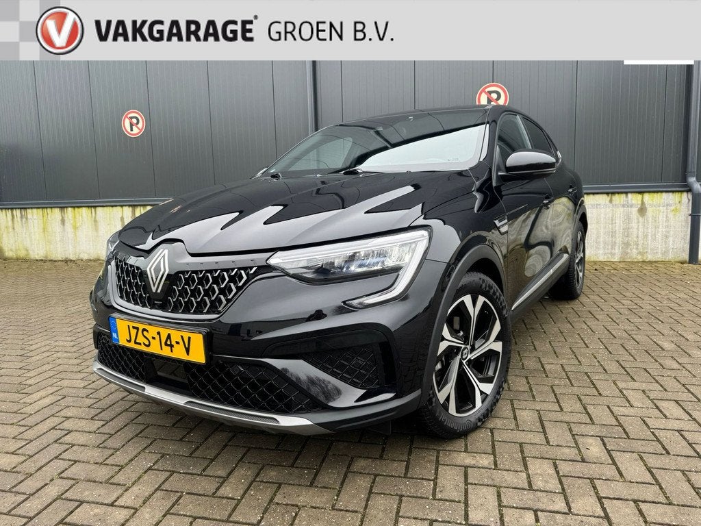 Renault Arkana 1.6 E-Tech hybrid 145 techno / camera / cruis, Auto's, Renault, Gebruikt, 4 cilinders, Leder en Stof, Zwart