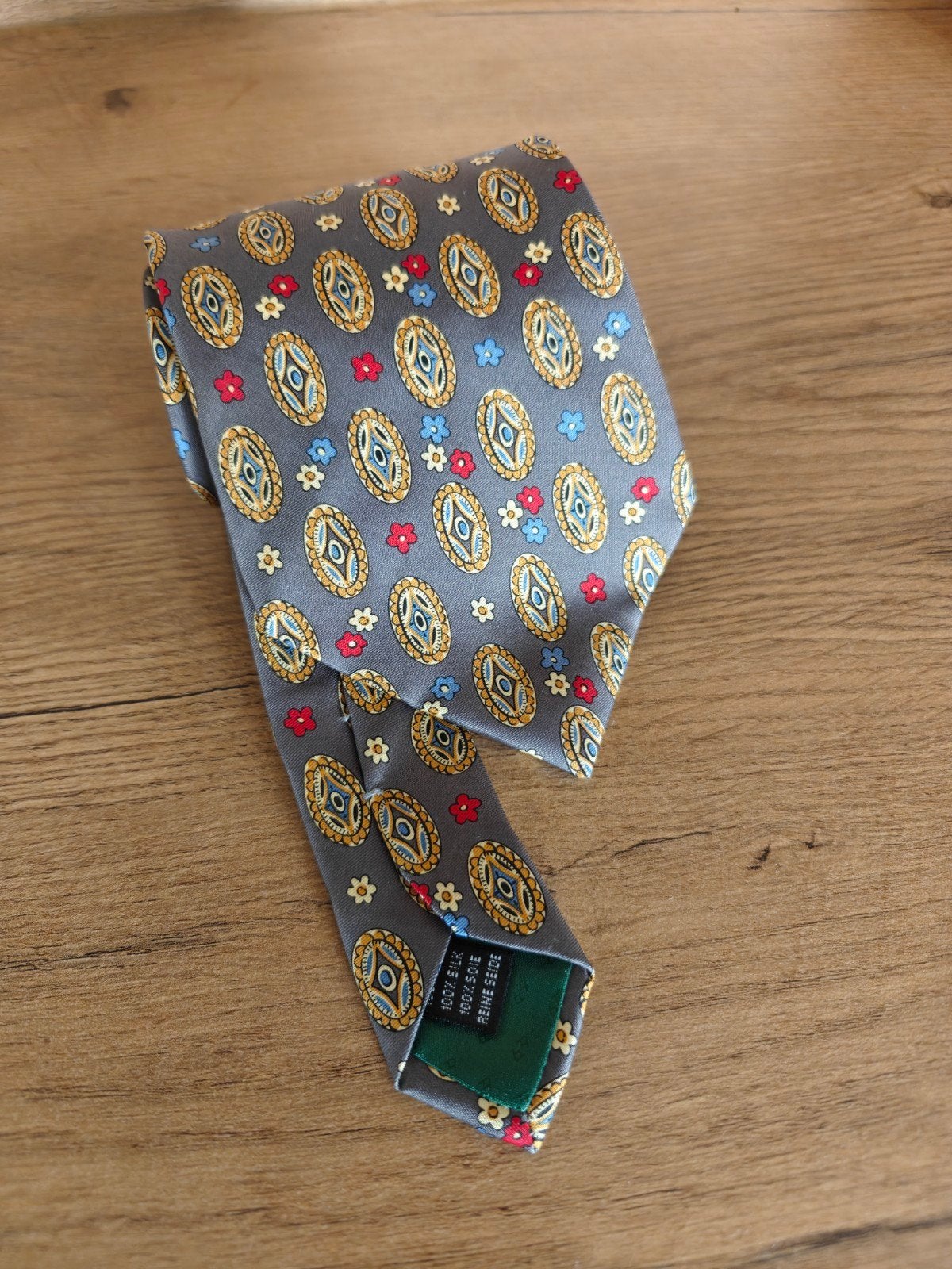 Andrew's Ties taupe stropdas, Kleding | Heren, Stropdassen, Meerkleurig, Andrew's Ties, Ophalen of Verzenden, Zo goed als nieuw