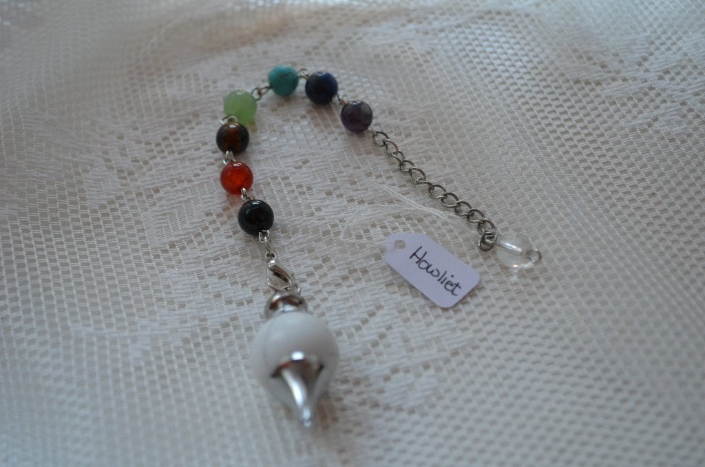 Howliet 7 Chakra Pendel met Zilverkleurige Ketting, Ophalen of Verzenden, Nieuw