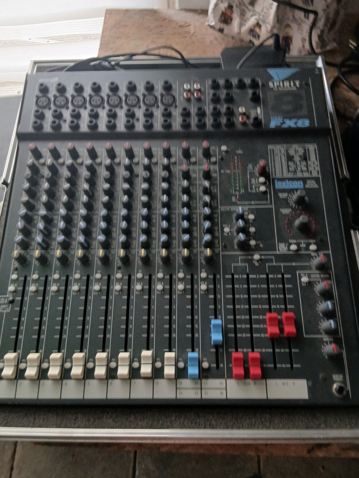 Soundcraft spirit folio fx8 mengpaneel met kist 16 kanaals, Ophalen, Gebruikt, 10 tot 20 kanalen
