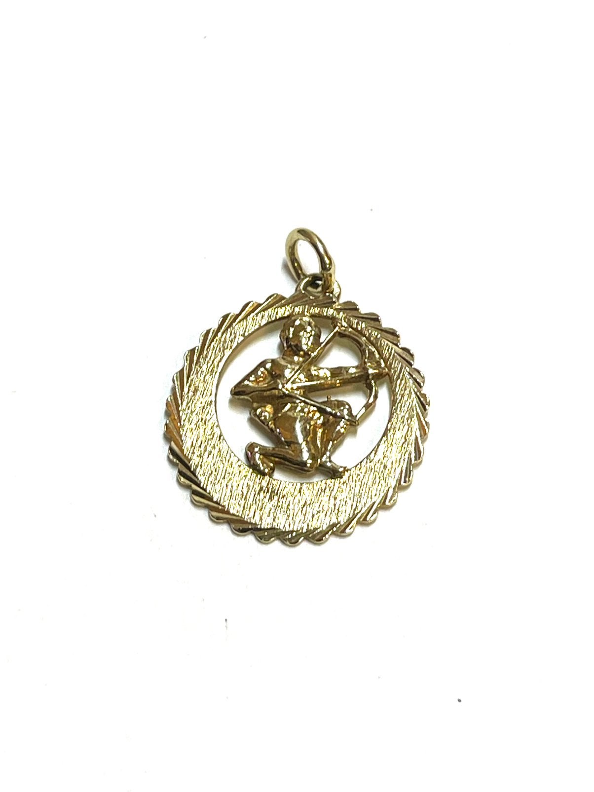14k gouden sterrenbeeld hanger van de boogschutter, Overige voorstellingen, -, -, Ophalen of Verzenden