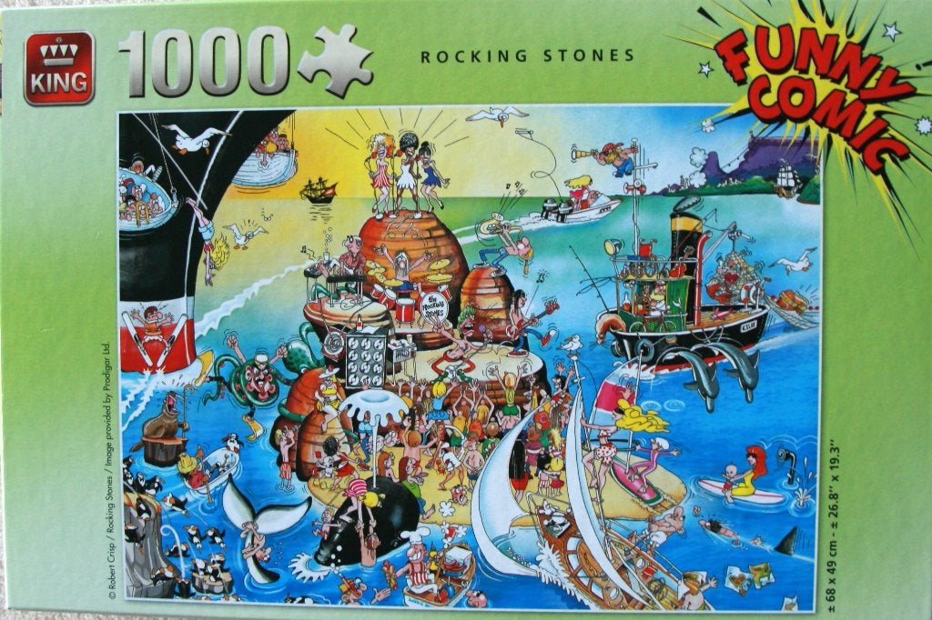 King, Funny Comic puzzels, 1000 stukjes, Rocking Stones, Ophalen, 500 t/m 1500 stukjes, Zo goed als nieuw, Legpuzzel