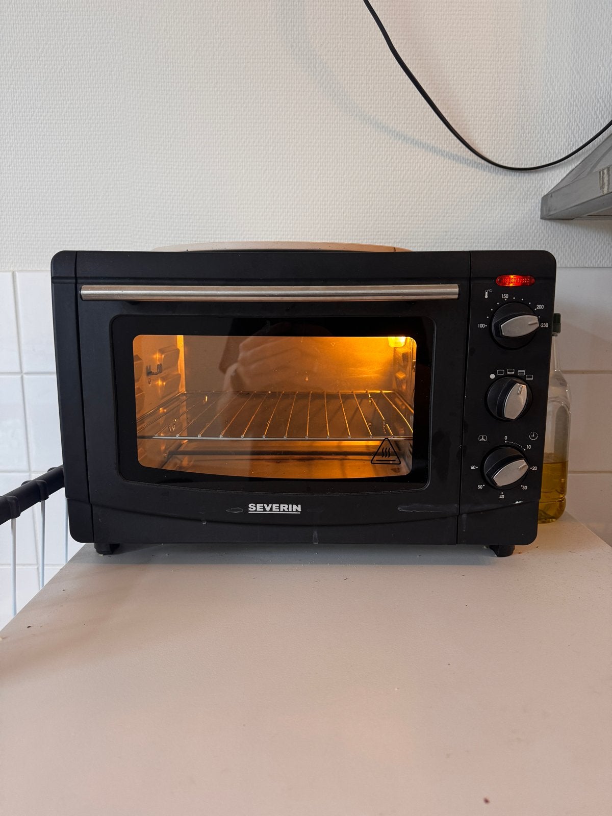 Severin Mini-oven + stenen pizzaplaat, Witgoed en Apparatuur, Ophalen, Minder dan 45 cm, Mini-oven, Gebruikt