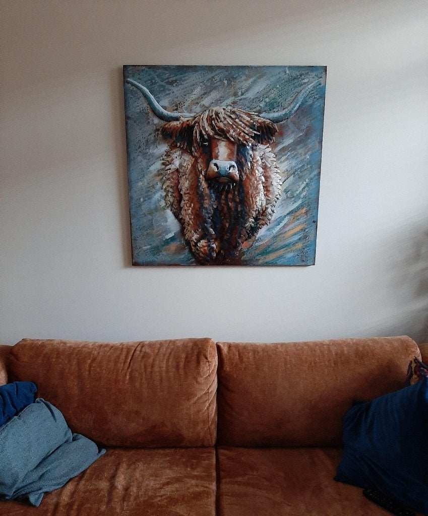 3D Buffel schilderij, Antiek en Kunst, Ophalen