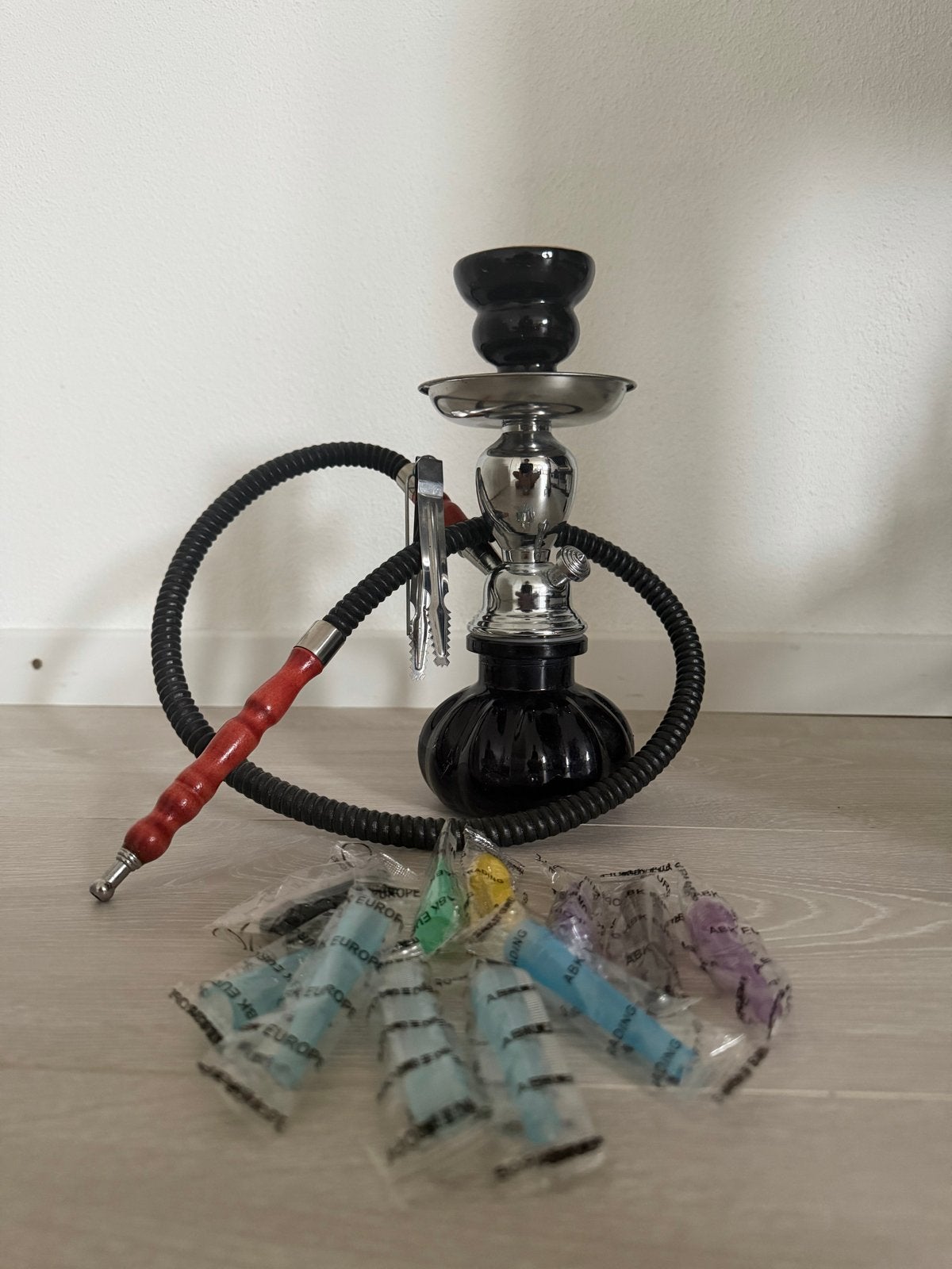 Waterpijp / Shisha met tang en mondstukjes, Ophalen, Gebruikt, (Water)pijp
