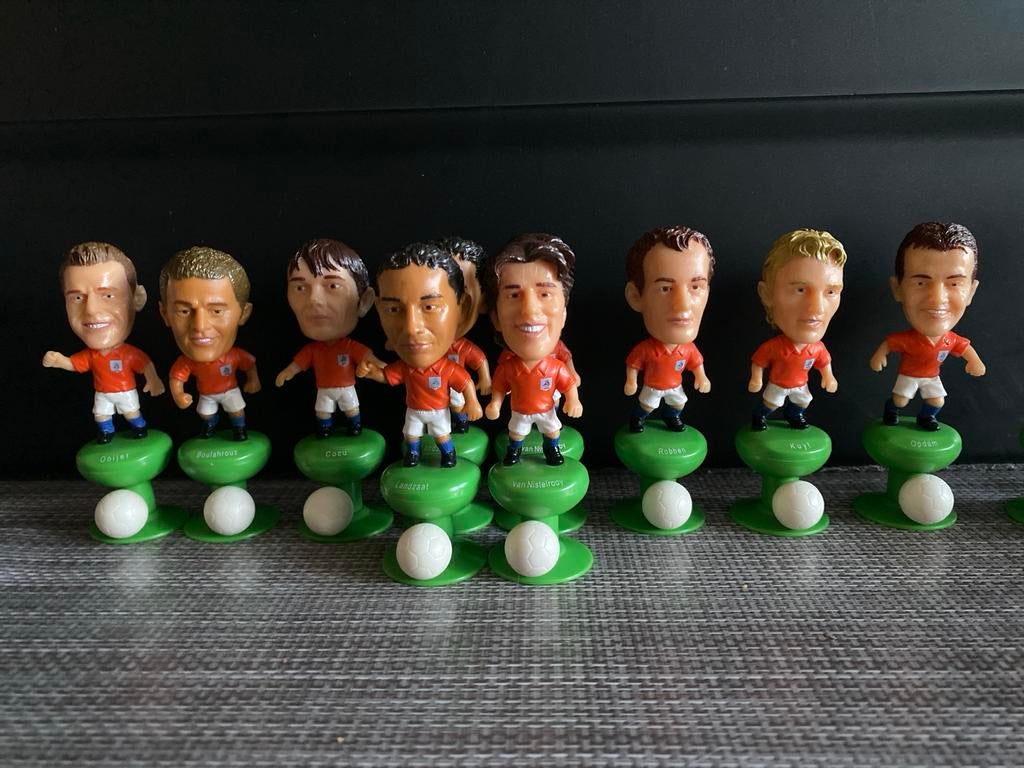 Voetbalpoppetjes Super de Boer WK 2006, Ophalen of Verzenden, Gebruikt, Overige sporten, Beeldje of Poppetje