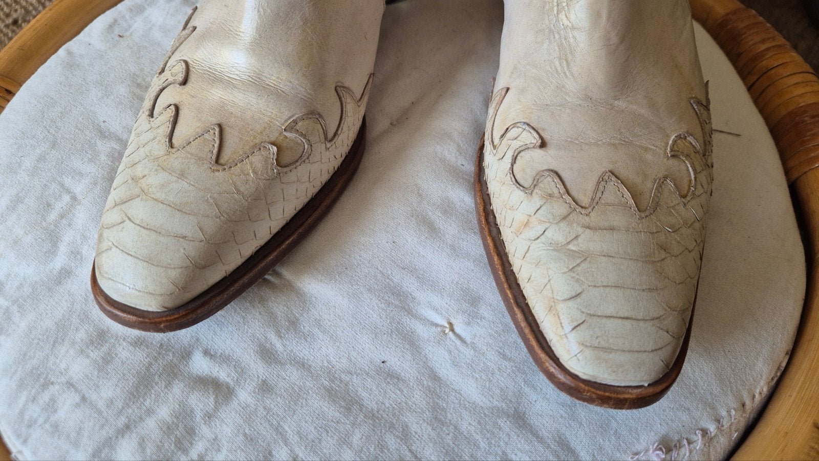 Ghost in hele mooie staat creme leren laarzen mt 38,5 cm, Beige, Lage of Enkellaarzen, Ophalen of Verzenden, Zo goed als nieuw