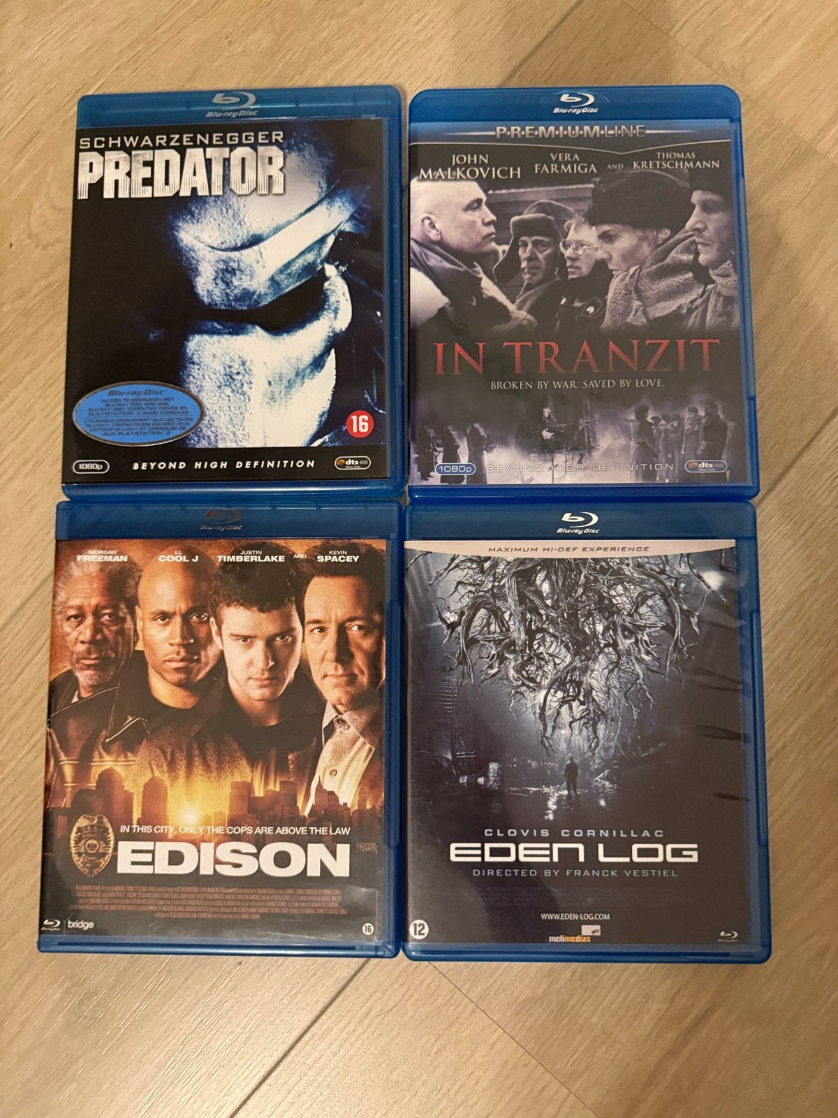 Blu-ray films: Eden Log, Edison, In Tranzit, Predator, Cd's en Dvd's, Vanaf 16 jaar, Actie, Ophalen of Verzenden, Zo goed als nieuw