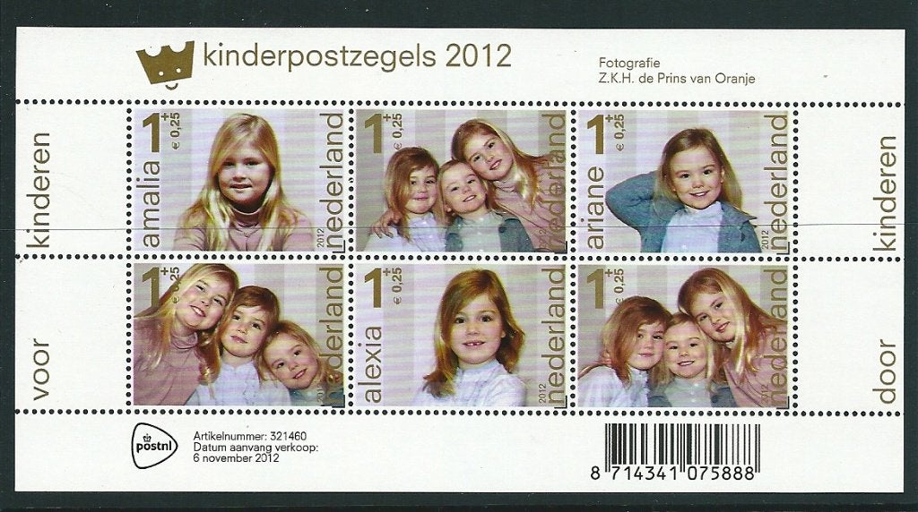 Velletje kinderzegels 2012 , no 3001, Postfris, Ophalen of Verzenden, Postfris
