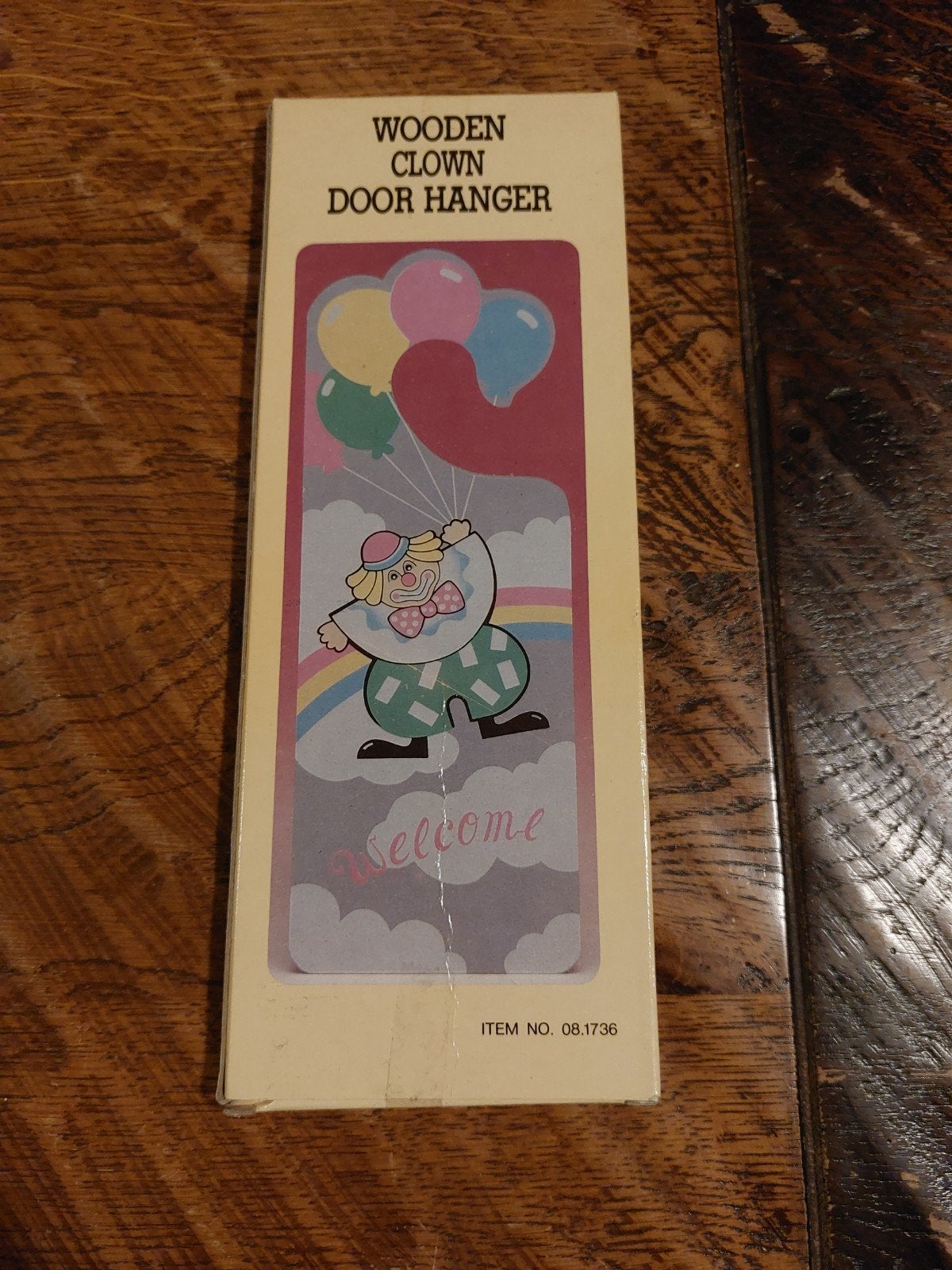 Nieuwe Houten Clown Deurhanger - Meerdere op voorraad, Ophalen of Verzenden, Nieuw, Wanddecoratie