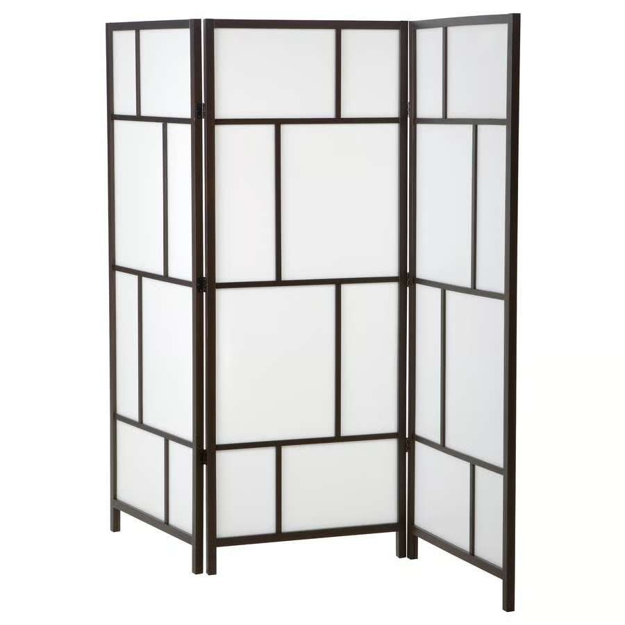 IKEA RISÖR roomdivider / kamerscherm wit-zwart 216x185 cm, Ophalen, Gebruikt
