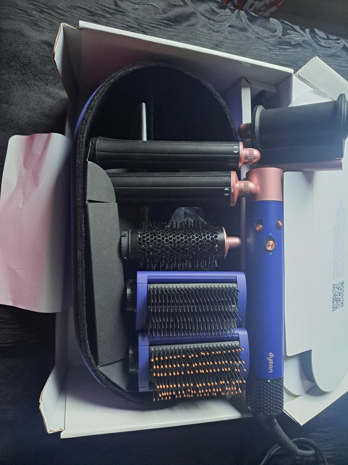 Dyson air wrap long föhn nieuw paars met roze, Ophalen of Verzenden, Nieuw, Gehele gezicht