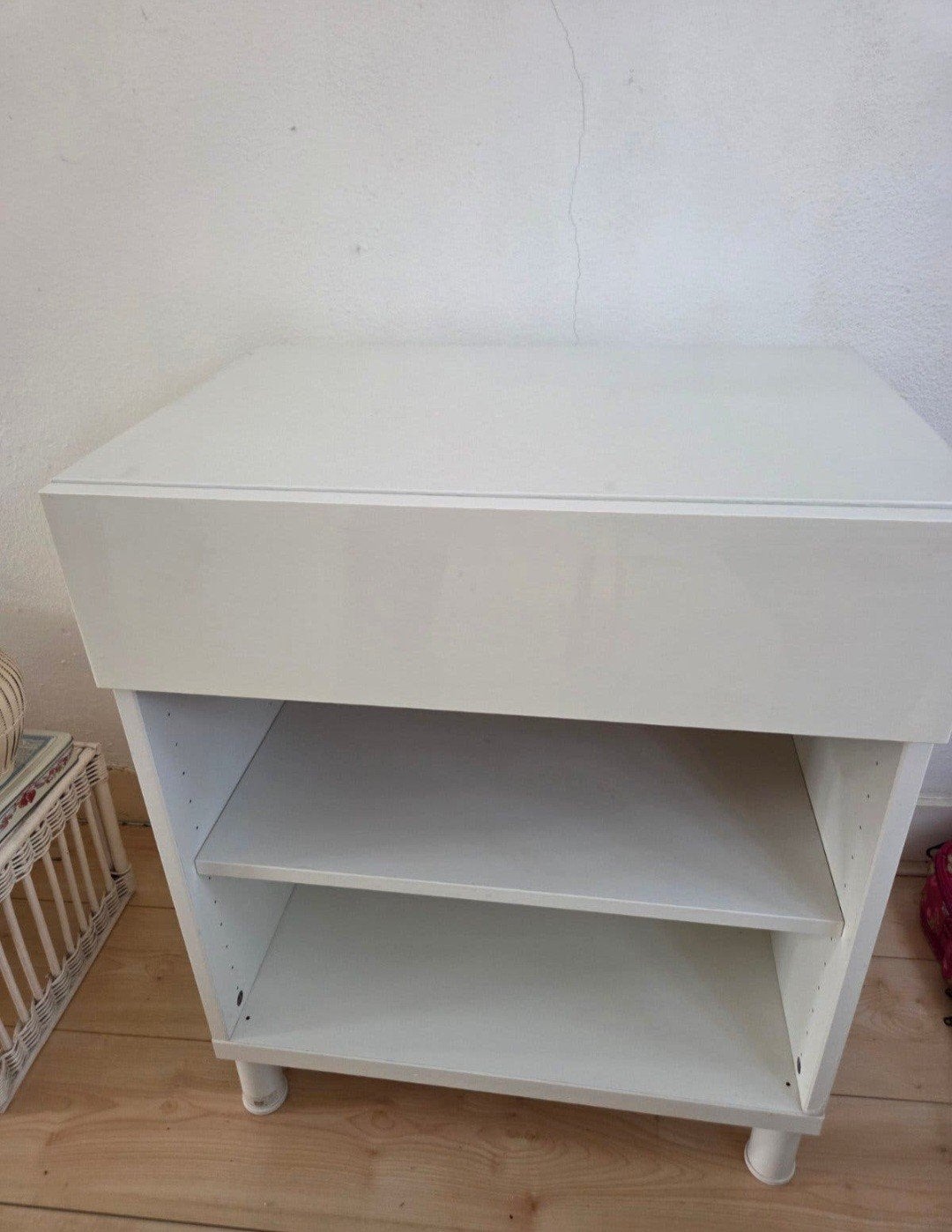 klein wit bureau met lade van ikea, Ophalen, Gebruikt, 60 cm, IKEA