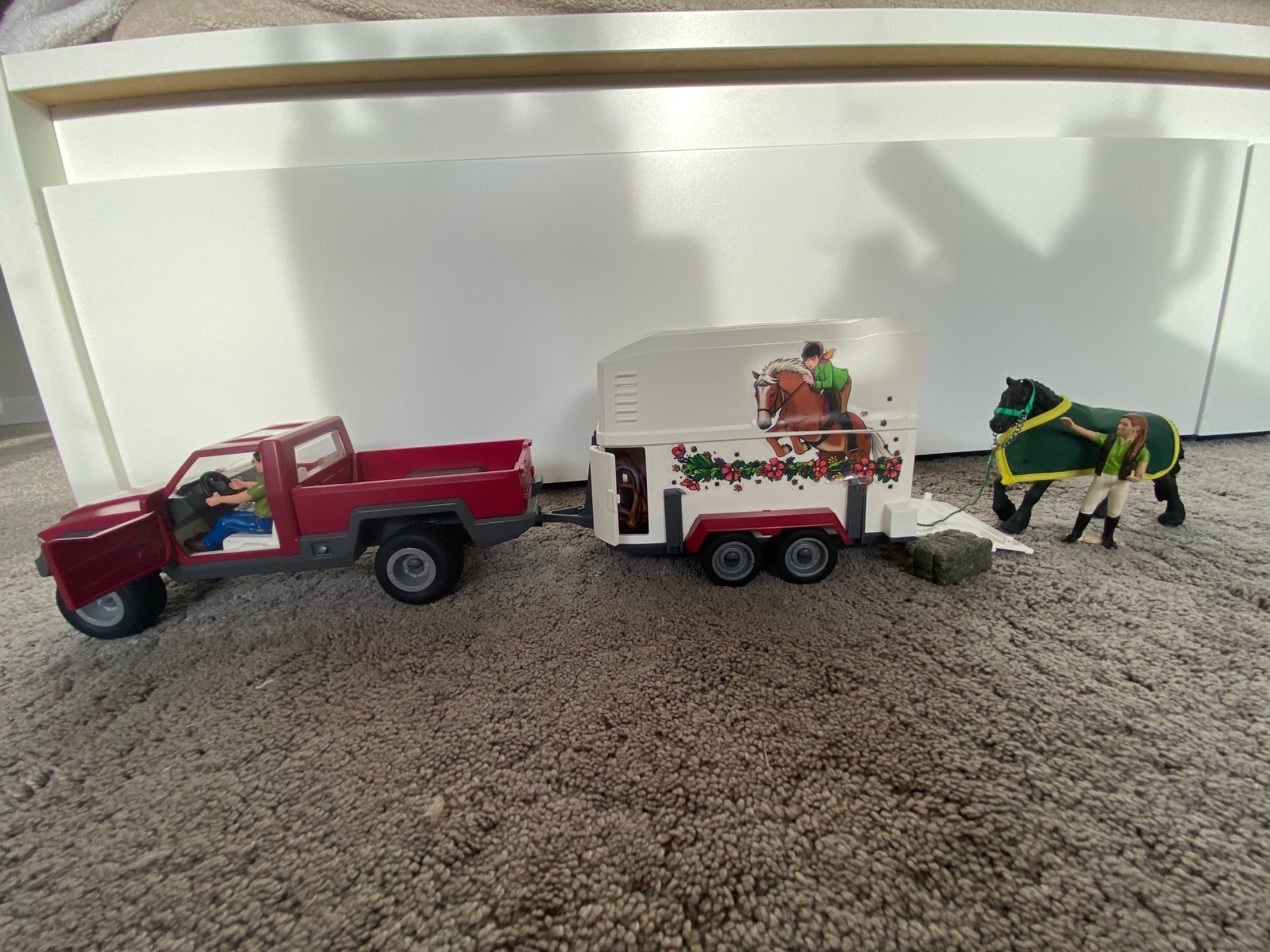 Schleich horse club | pick-up met paarden trailer, Ophalen of Verzenden, Gebruikt