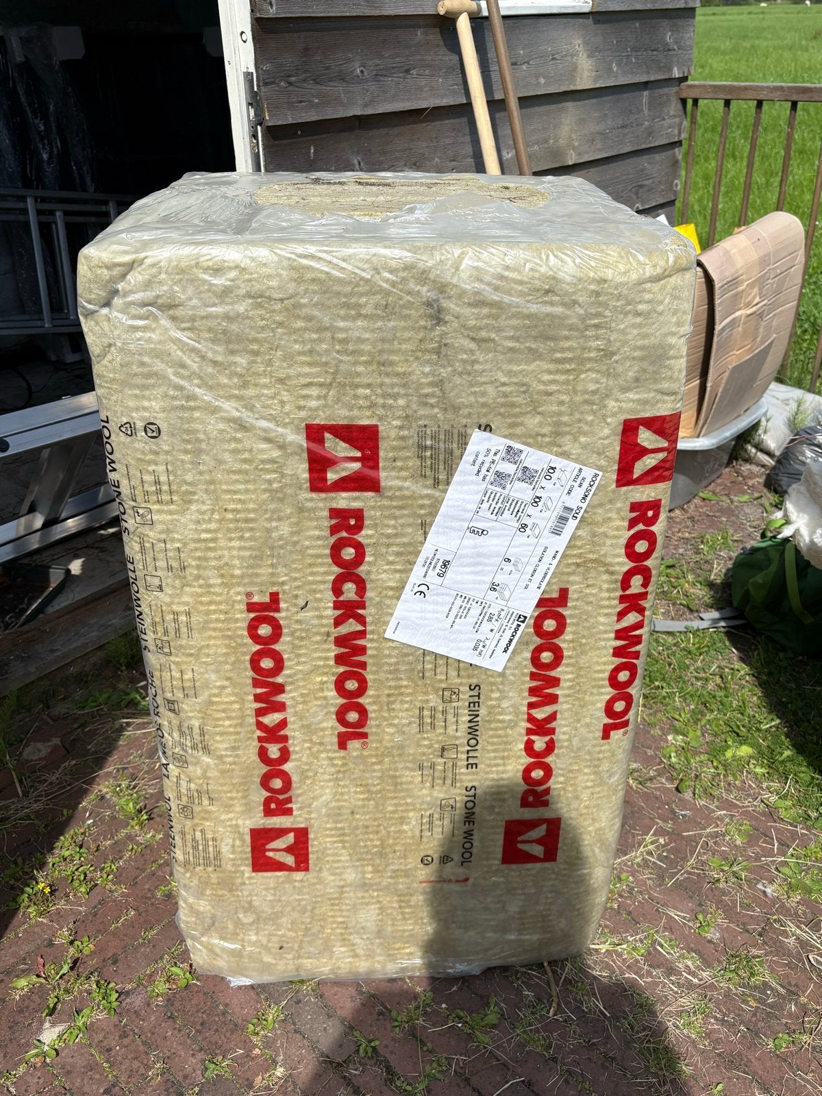Teab - Rockwool Steenwol Isolatie 10x100x60cm (6 stuks), Ophalen, Nieuw, Steenwol, Minder dan 5 m²