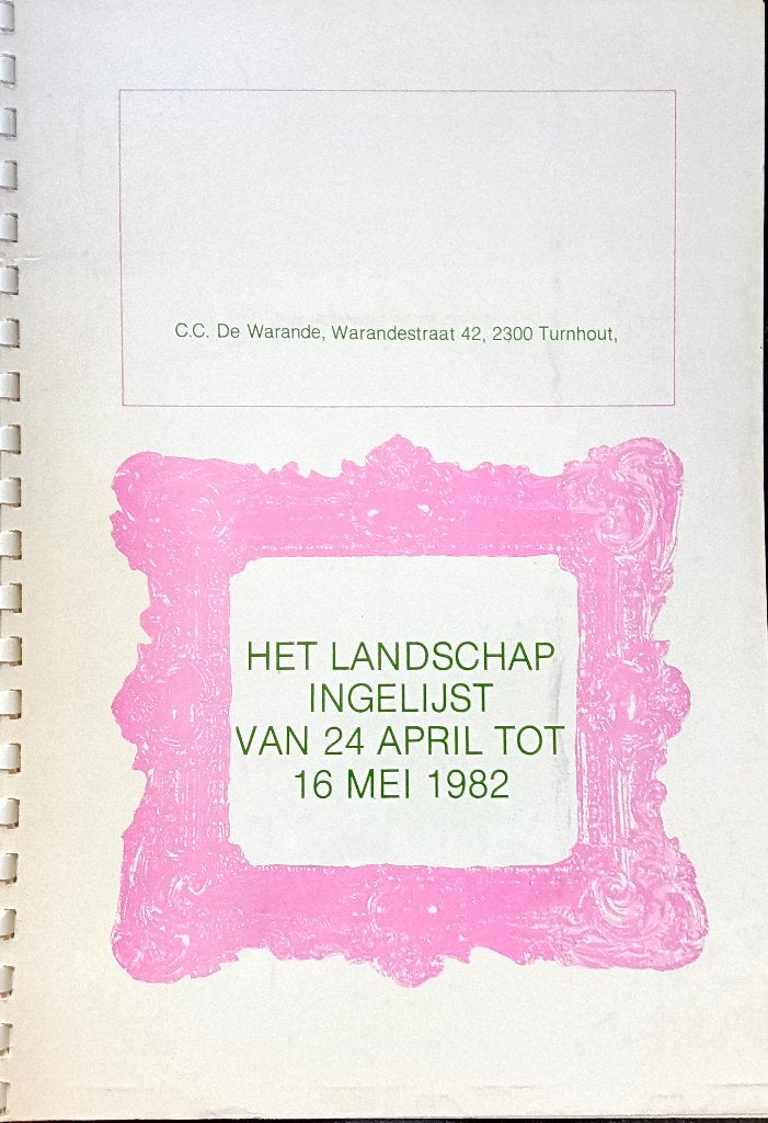 Programmaboekje van tentoonstelling "het landschap ingelijst, Ophalen of Verzenden, Gelezen, Catalogus