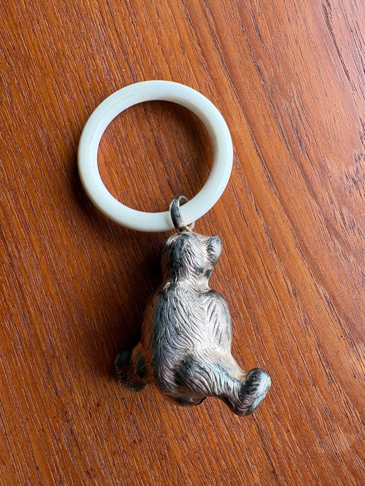 Rammelaar bijtring verzilverd zilver., Ophalen of Verzenden