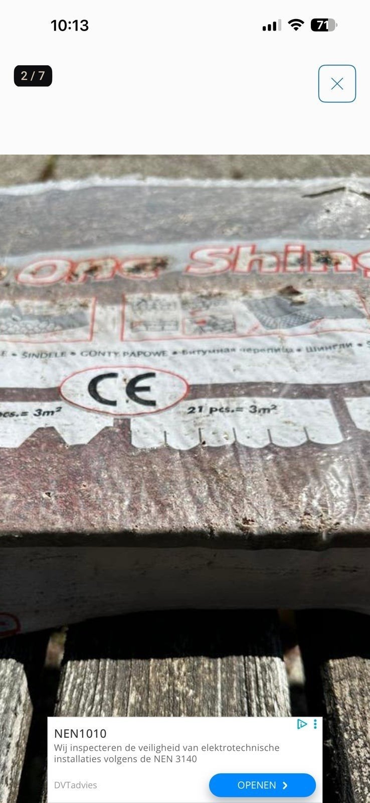 Bitumen dakshingles - 3m² per pak, Ophalen