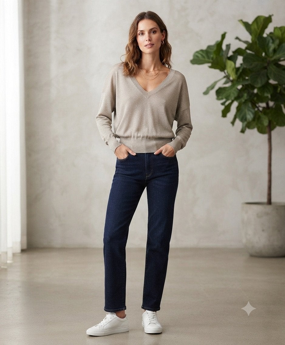Massimo Dutti lurex top maat S - in nieuw staat, Maat 38/40 (M), Blauw, Ophalen of Verzenden, Zo goed als nieuw