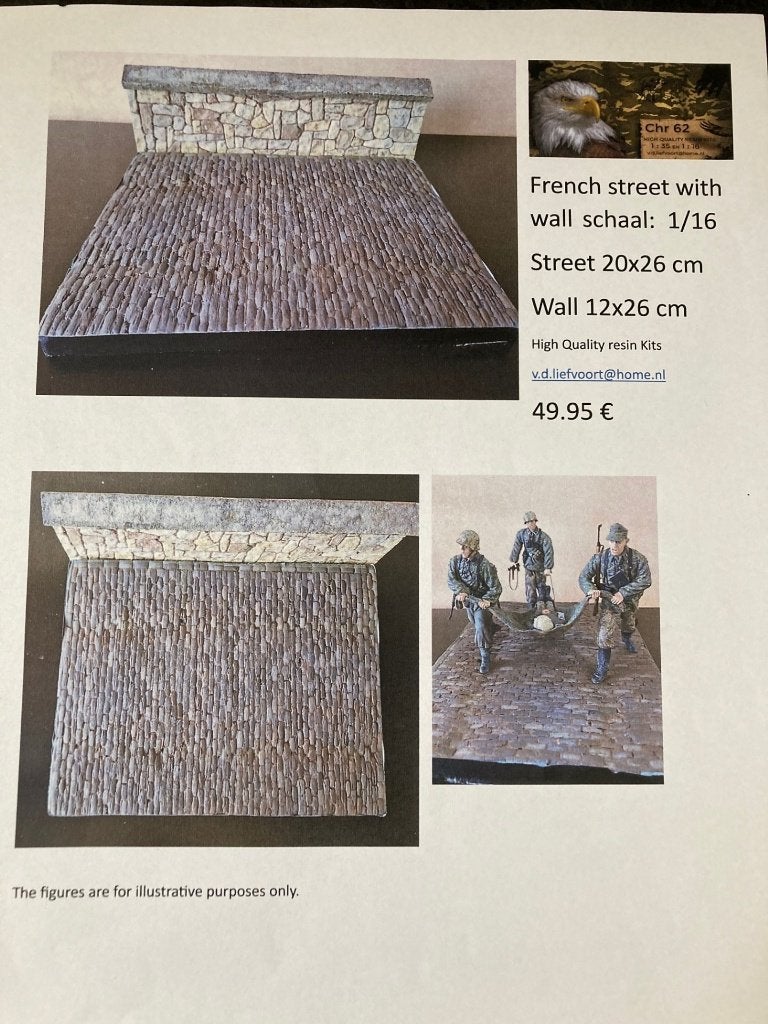 French Street wicht wall 1/16, Hobby en Vrije tijd, Modelbouw | Figuren en Diorama's, Ophalen of Verzenden, Nieuw, Groter dan 1:35