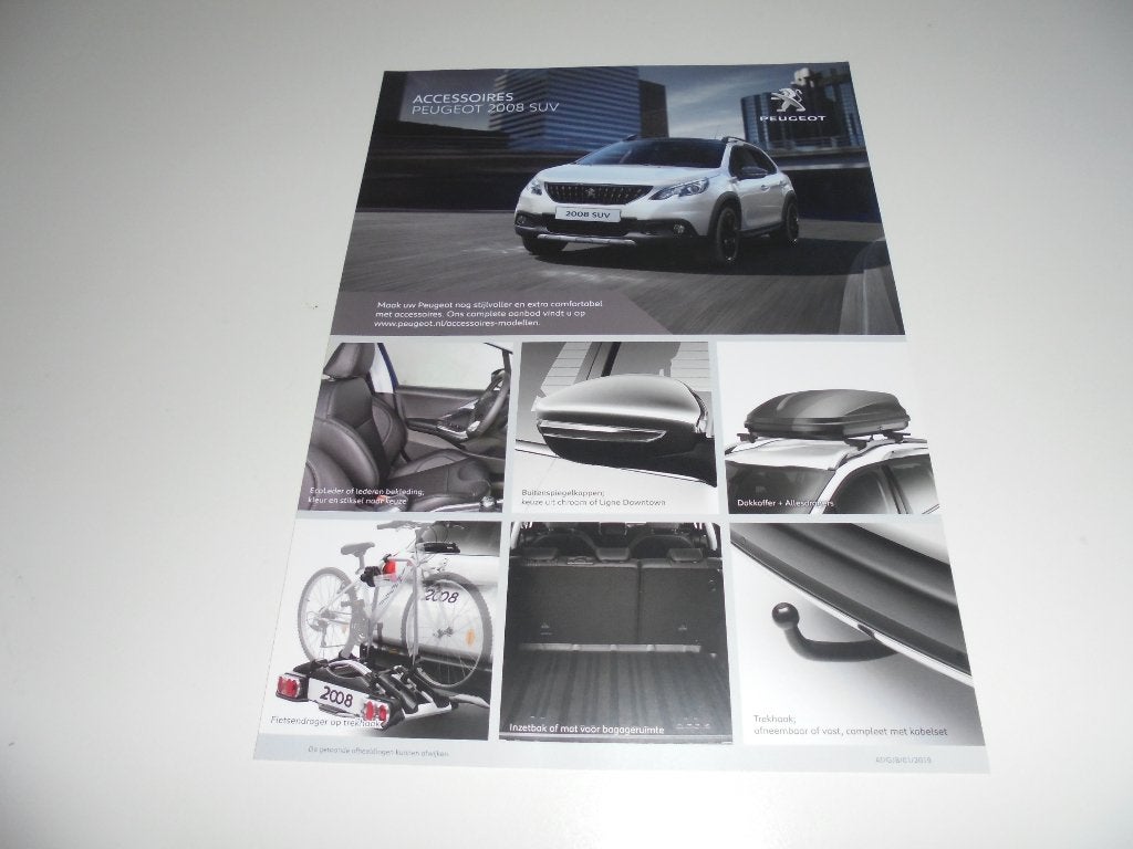leaflet Peugeot 2008 accessoires  2019, Ophalen of Verzenden, Nieuw, Peugeot