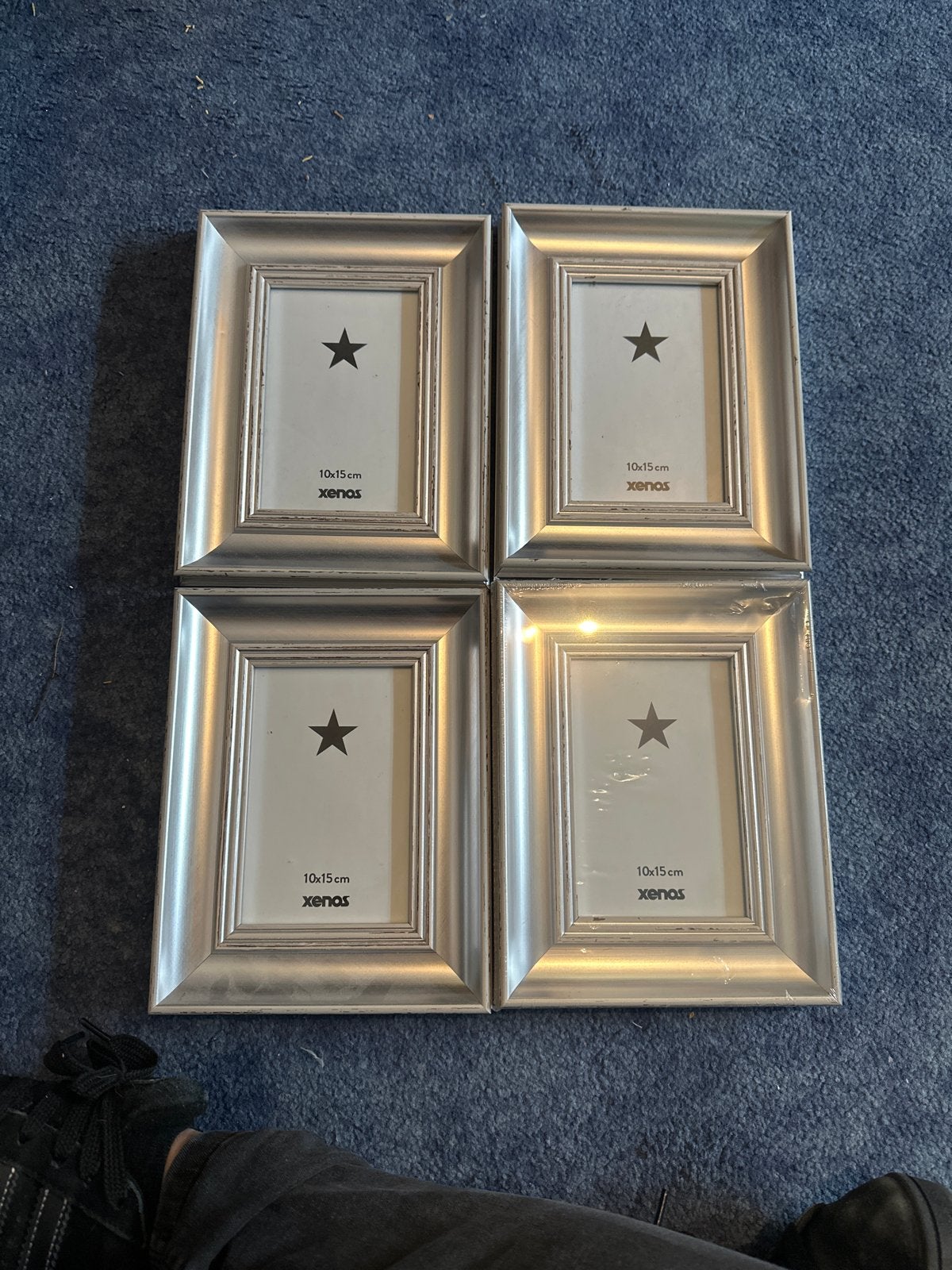 4x Xenos fotolijstjes 10x15 cm zilverkleurig, Ophalen of Verzenden, Zo goed als nieuw, Overige materialen, Minder dan 50 cm