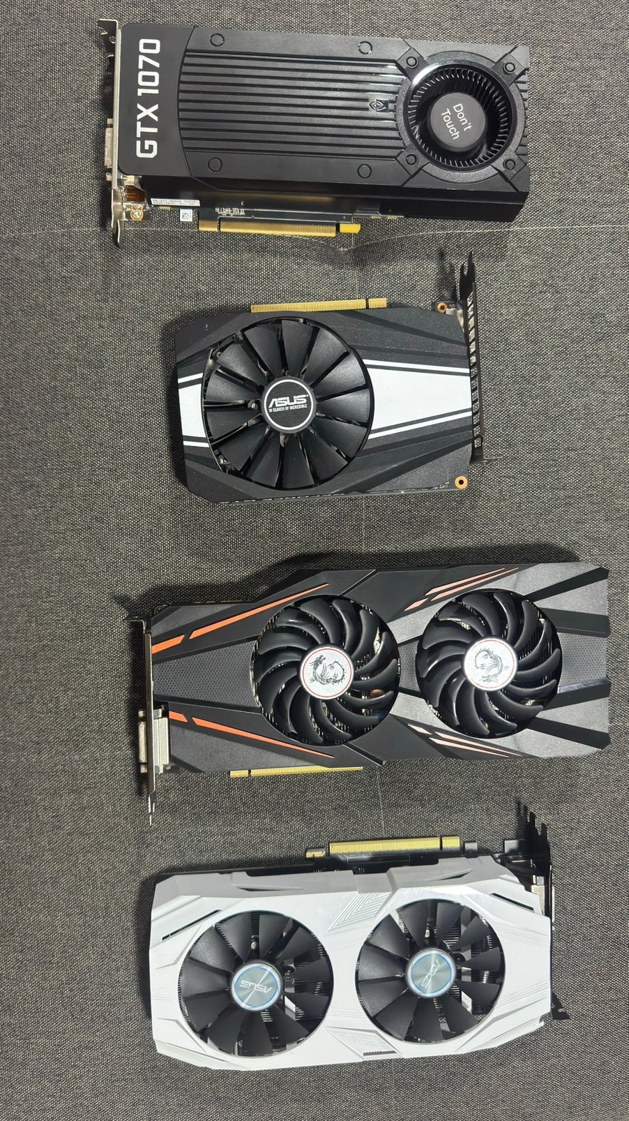 4x NVIDIA GPU – GTX 1070 8GB / GTX 1660 6GB / GTX 1060 6GB, Computers en Software, Videokaarten, Ophalen of Verzenden, HDMI, Overige typen