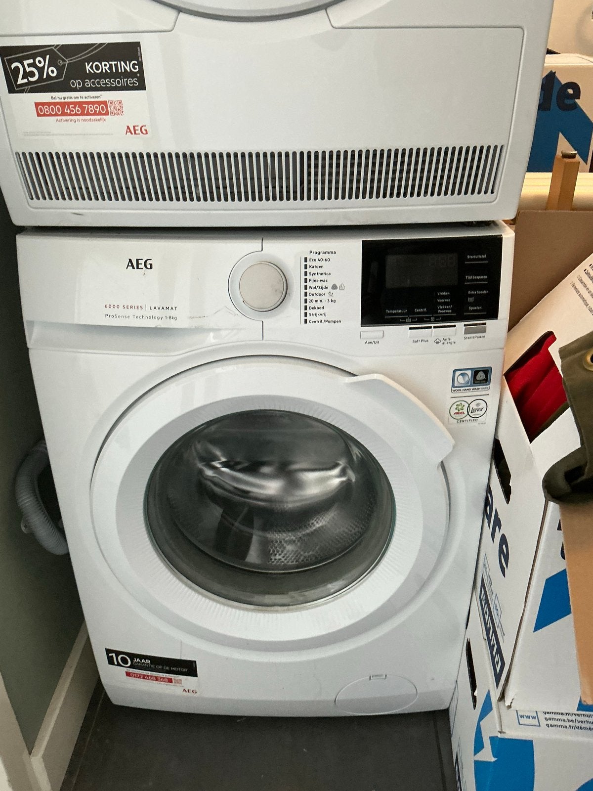 AEG 6000 Serie 8kg Wasmachine en 7000 serie drooger!, Witgoed en Apparatuur, Wasmachines, Ophalen, 1200 tot 1600 toeren, 8 tot 10 kg